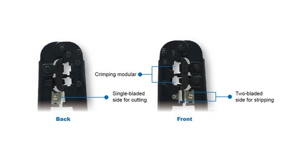 LogiLink Multi Modular Crimping Tool, metal, 
for RJ45, RJ12